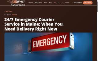Comet Couriers website