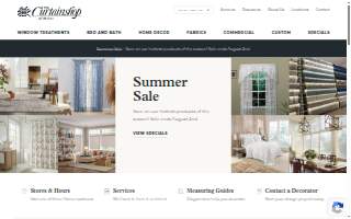 Curtainshop of Maine website