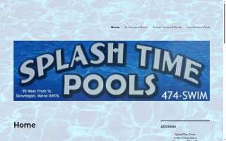 SplashTime Pools website