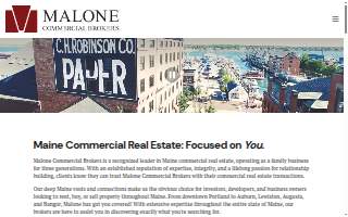 Malone Commercial Brokers website