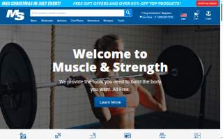 Workout Fitness Store website