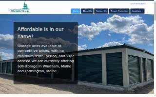 Affordable Storage of Maine website