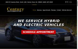 Century Auto Repair website