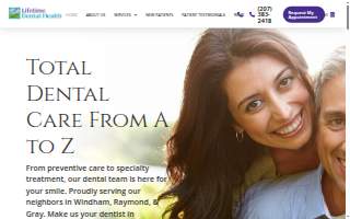 Lifetime Dental Health website