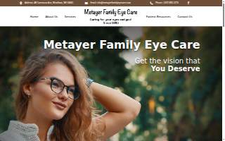 Metayer Family Eye Care website