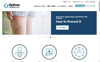 Optima Dermatology of Windham website
