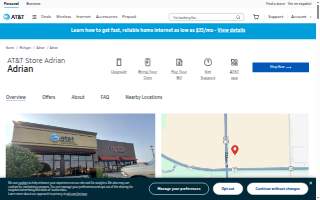 AT&T Store of Adrian website