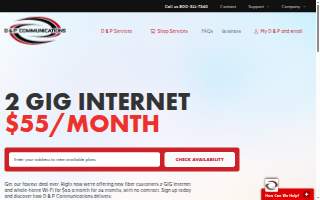 D & P Communications website