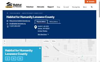 Habitat for Humanity ReStore of Lenawee County website
