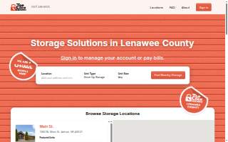 Top Lock Storage website