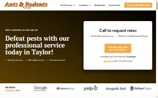 Taylor Pest Control website