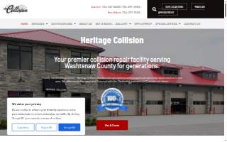 Heritage Collision website