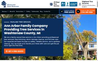 Highland Tree Services website