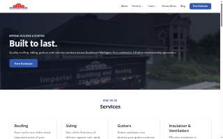 Imperial Building & Roofing website