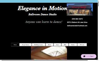 Elegance in Motion Ballroom Dance Studio website