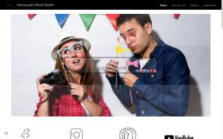 Immaculate Photo Booth website