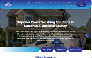 Next Level Exterior Care of Auburn Hills website