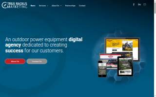 True Radius Marketing website