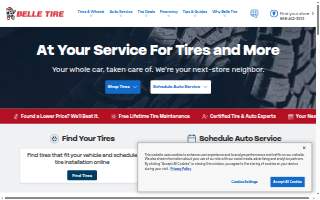 Belle Tire of Auburn website