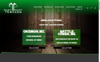 Puff Puff Tobacco of Battle Creek website