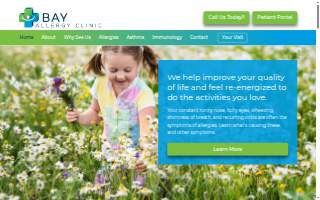 Bay Allergy Clinic website