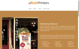 Rush Printers website
