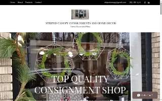 Striped Canopy Consignments website