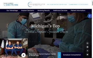 Dental Implant Center Of Royal Oak website