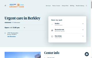 Henry Ford-GoHealth Urgent Care website