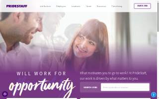 PrideStaff website