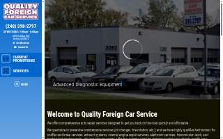 Quality Foreign Car Service website