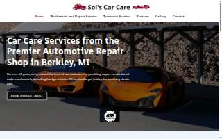 Sol's Car Care website
