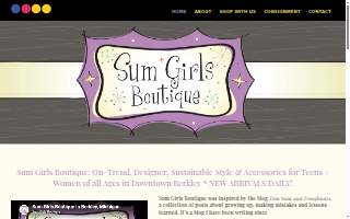 Sum Girls Boutique website