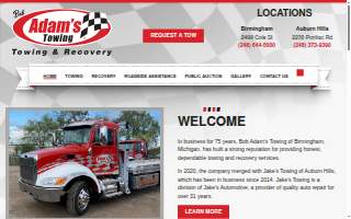 Bob Adams Towing website