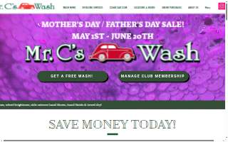 Mr. C's Car Wash website