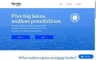 Big Lake Lending of Big Rapids website