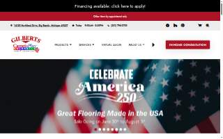 Gilbert's Carpets Plus Color Tile website