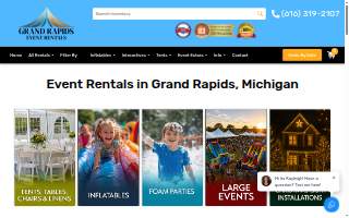 Grand Rapids Event Rentals of Big Rapids website