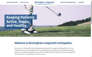 Birmingham Orthopedics-Sports website