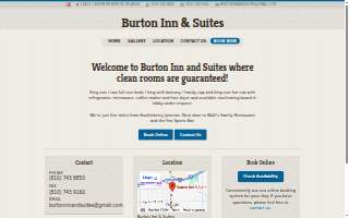 Burton Inn & Suites website