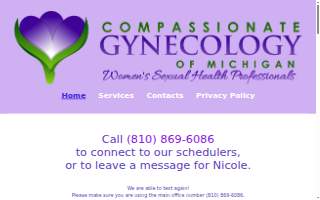 Compassionate Gynecology of Michigan website