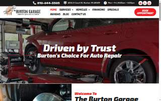 The Burton Garage website