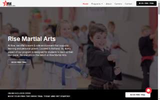 Rise Martial Arts website