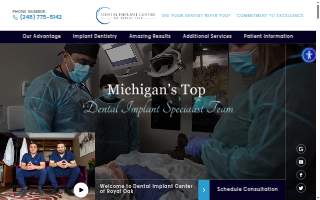Dental Implant Center Of Royal Oak website