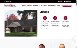 HealthQuest Physical Therapy - Clawson website