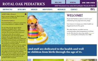 Royal Oak Pediatrics of Clawson website