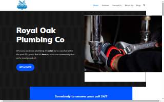 Royal Oak Plumbing Co website