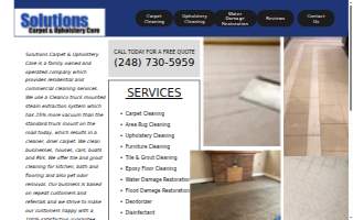 Solutions Carpet Cleaning website