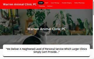 Warren Animal Clinic website