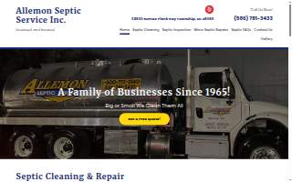 Allemon Septic Service of Clinton Township website